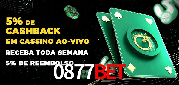 Promoções do cassino ao Vivo 0877bet